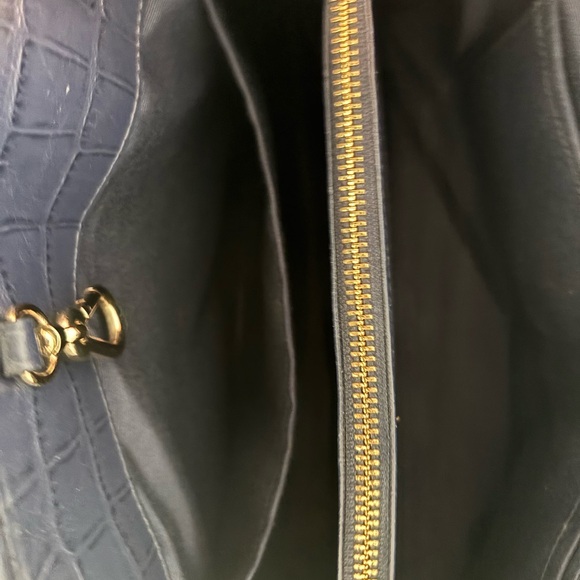 Coach Black Croc-Embossed Satchel - Picture 3 of 3